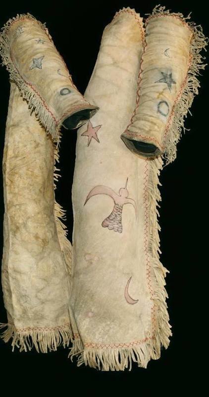 Mineral Painted Fringed Leggings and Matching Arm Cuffs