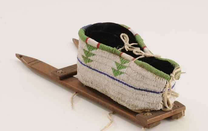 Sioux Beaded Miniature Cradle Board