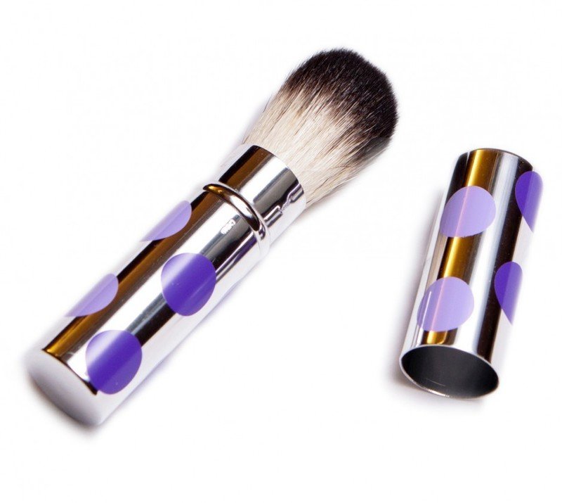 On-The-Go Retractable Polka-Dot Brush