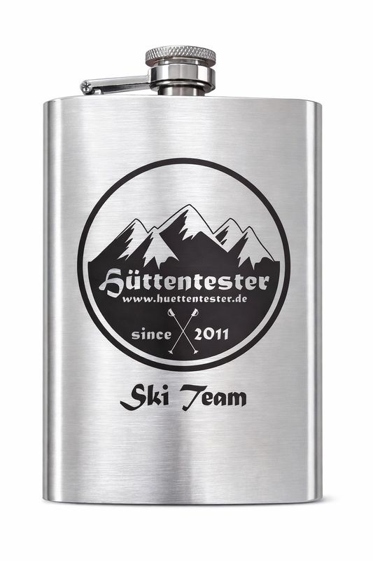 Hüttentester® Edelstahl-Flachmann – 200 ml