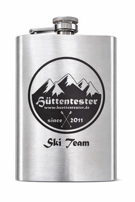 Hüttentester® Edelstahl-Flachmann – 200 ml