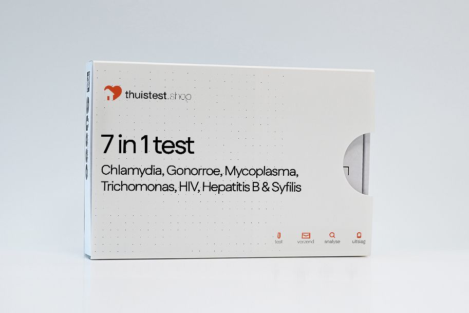 7-in-1 test for Chlamydia, Gonorrhea, Trichomonas, Mycoplasma, HIV, Hepatitis B, and Syphilis