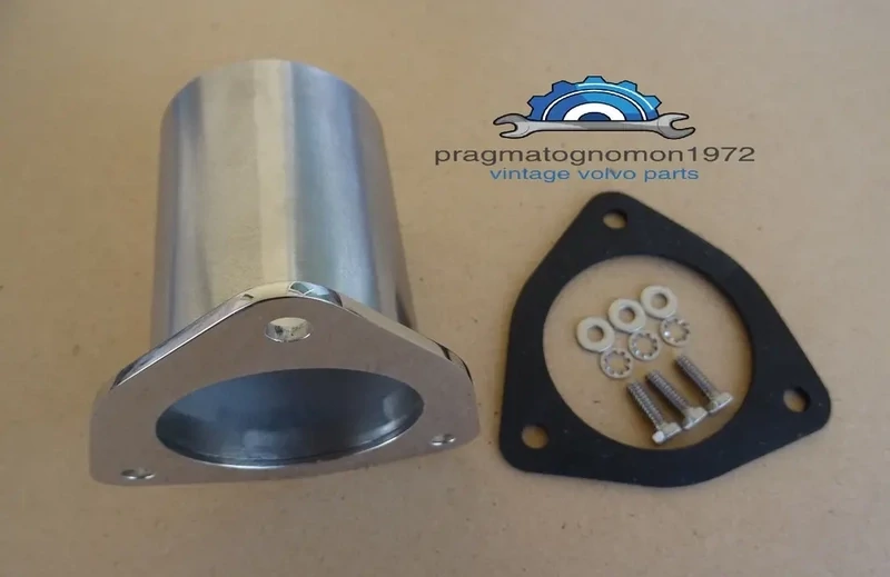 VOLVO AMAZON P1800 INSTALLATION SET FOR AFTER MARKET COIL 3 HOLE VERSION STAINLESS STEEL MIRROR FINISH