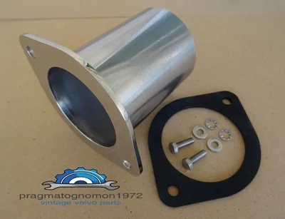 VOLVO AMAZON P1800 INSTALLATION SET FOR AFTER MARKET COIL 2 HOLE VERSION STAINLESS STEEL MIRROR FINISH