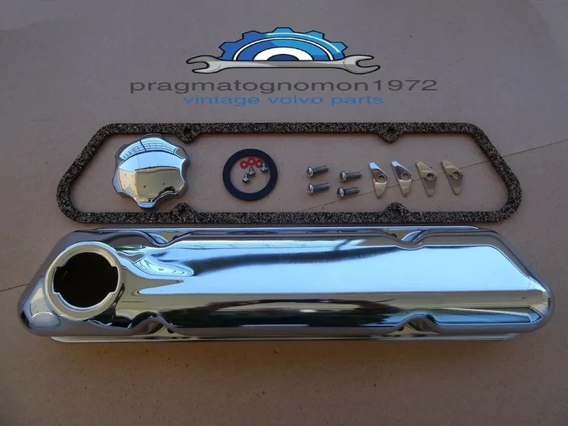 VOLVO AMAZON 121 122 P1800 PV 544 140 VALVE COVER SET CHROME W/O BREATHER