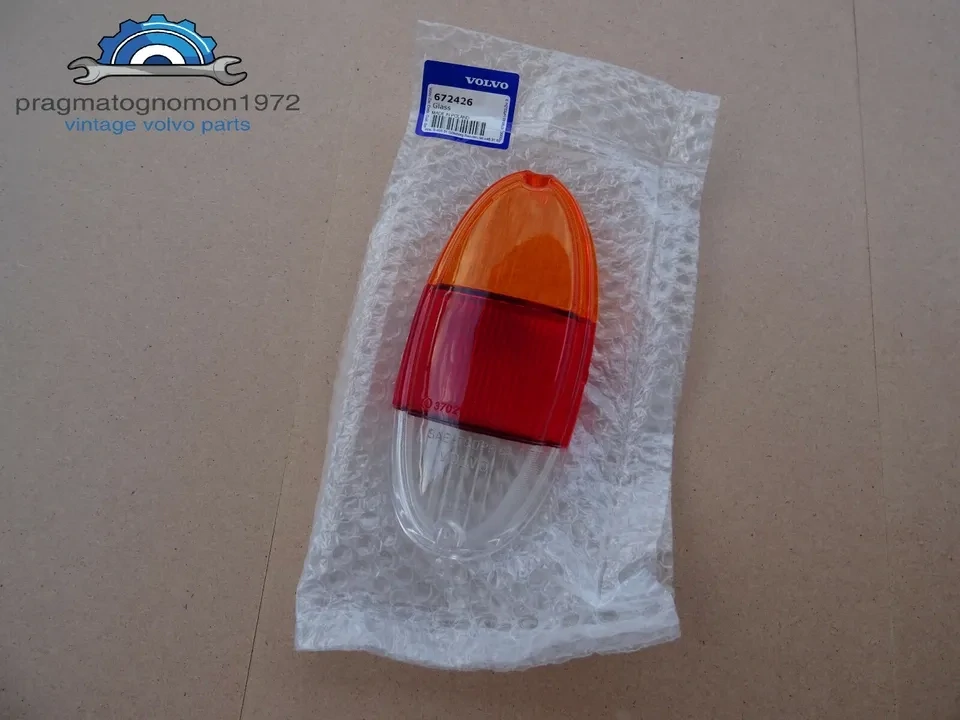 VOLVO 672426 121 122 123 AMAZON ORANGE/RED/WHITE TAIL LIGHT LENS GENUINE VOLVO