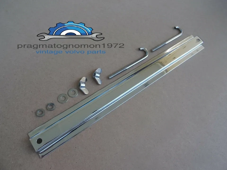 VOLVO P1800 BATTERY HOLD DOWN ASSY STAINLESS STEEL MIRROR FINISH