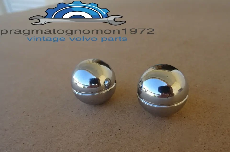 VOLVO P1800 SEAT ADJUSTEMENT KNOBS CHROME PLATED 2 pcs set