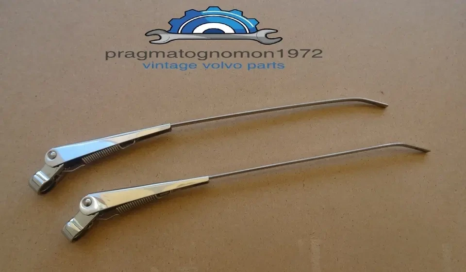 VOLVO P1800 WIPER ARMS STAINLESS 2pcs MODELS 1961-71 P/N 665637 665636