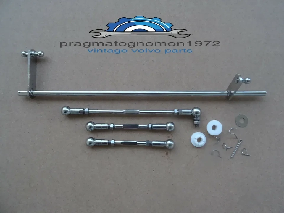 VOLVO 144 140 SU HIF+STROMBERG CARB LINKAGE SET STAINLESS MIRROR FINISH