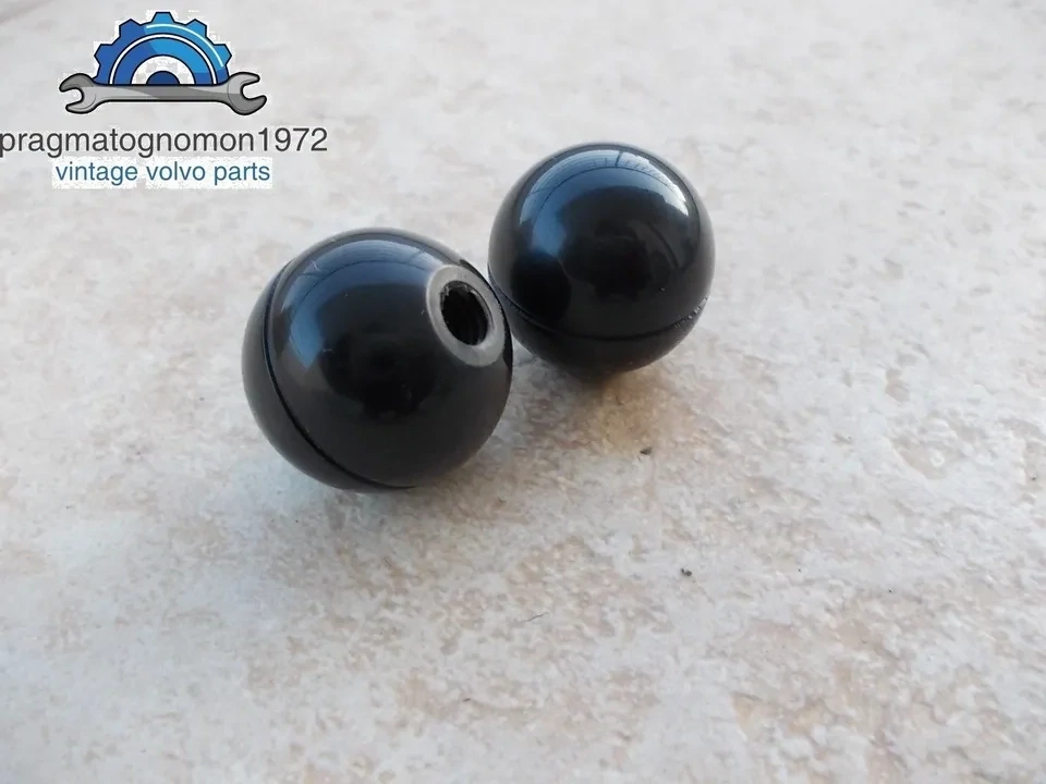 VOLVO P1800 SEAT ADJUSTEMENT KNOBS BLACK 2 pcs set