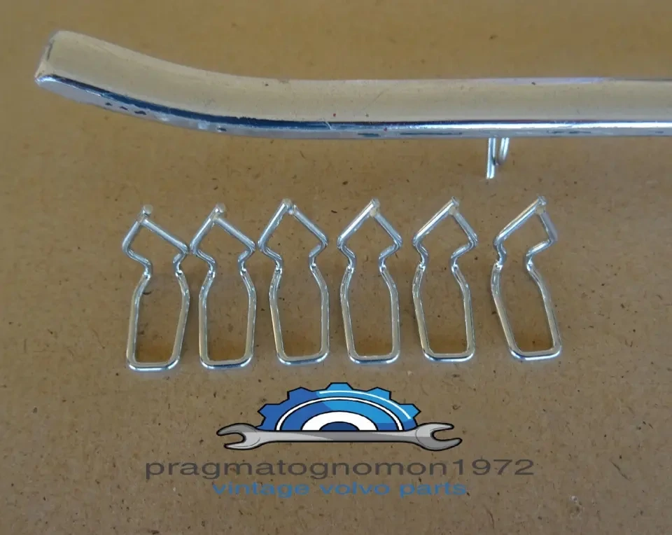 VOLVO 121 122 DASHBOARD CHROME TRIM INSTALLATION CLIPS 6pcs set