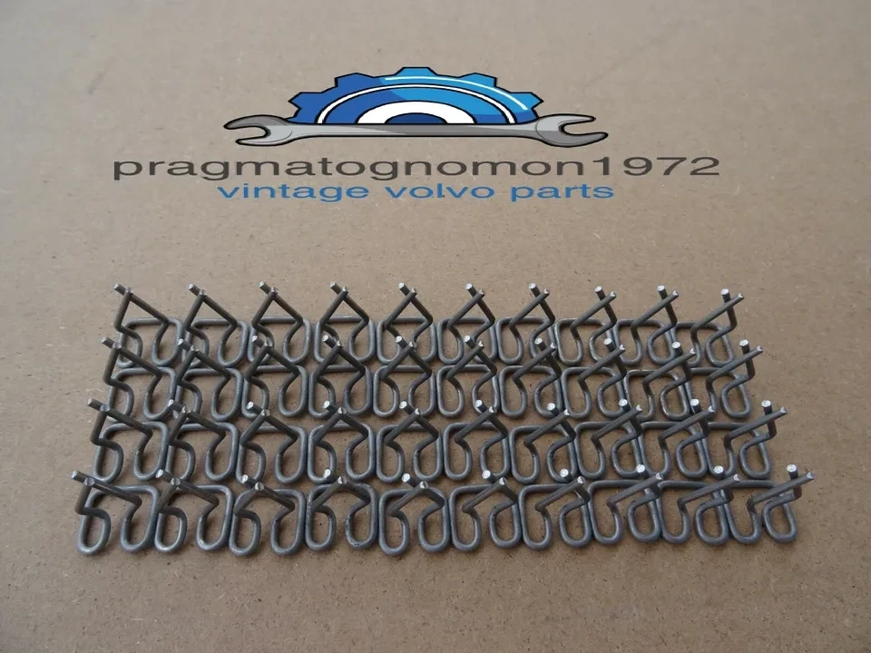VOLVO 95384 P1800 PV544 210 P1800ES TRIM MOLDING CLIPS x40 STAINLESS STEEL 16mm