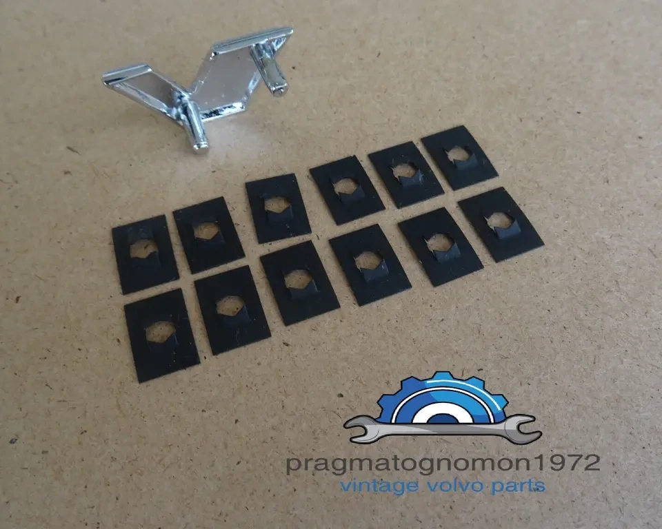 VOLVO 82660 AMAZON 121 122 PV 544 P1800 HOOD TRUNK LETTER CLIPS 12pcs set