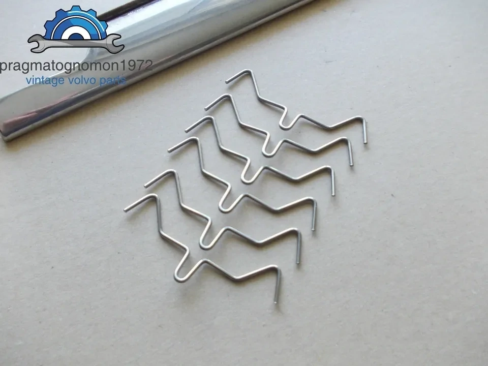 VOLVO AMAZON 121 122 TRIM CLIPS 6 PCS STAINLESS STEEL set