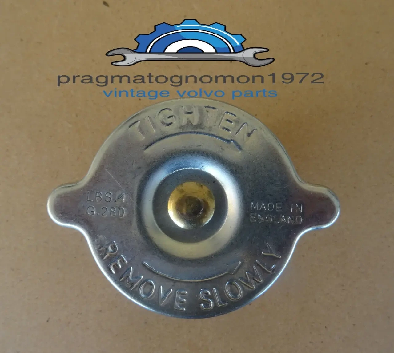 VOLVO 87842 AMAZON P1800 PV544 RADIATOR CAP B4B B16 B18 ENGINES UP TO 1966