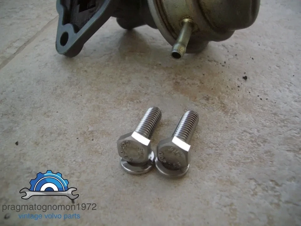 VOLVO AMAZON 121 122 P1800 FUEL PUMP STAINLESS BOLTS 2 pcs SET