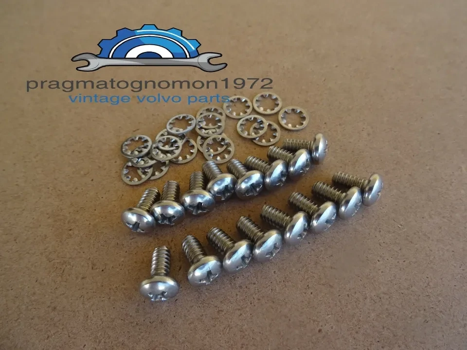 VOLVO AMAZON 121 122 4 DOOR LOCK MECHANISM SCREW SET STAINLESS STEEL