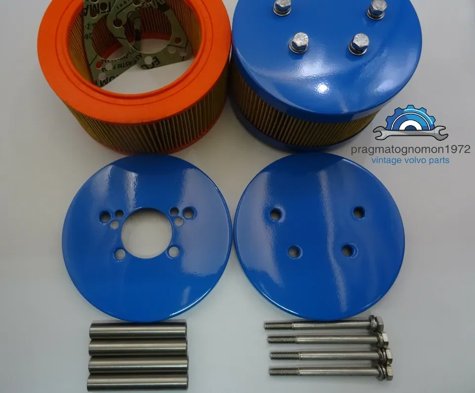 VOLVO 140 144 SU HIF 4HOLE LARGE AIR FILTER SET FOR USE WITH REPLACΕABLE FILTERS