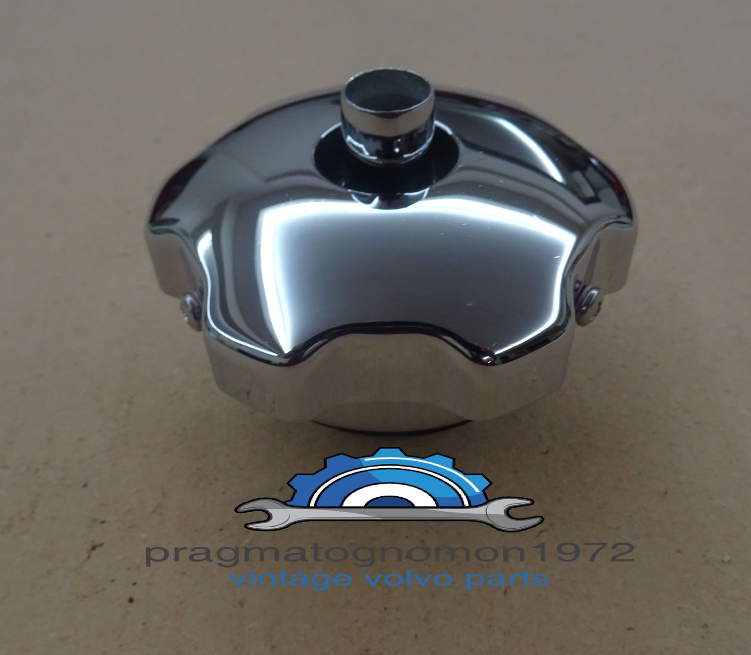 VOLVO AMAZON P1800 PV544 OIL FILLER CAP CHROME PLATED WITH BREATHER #3