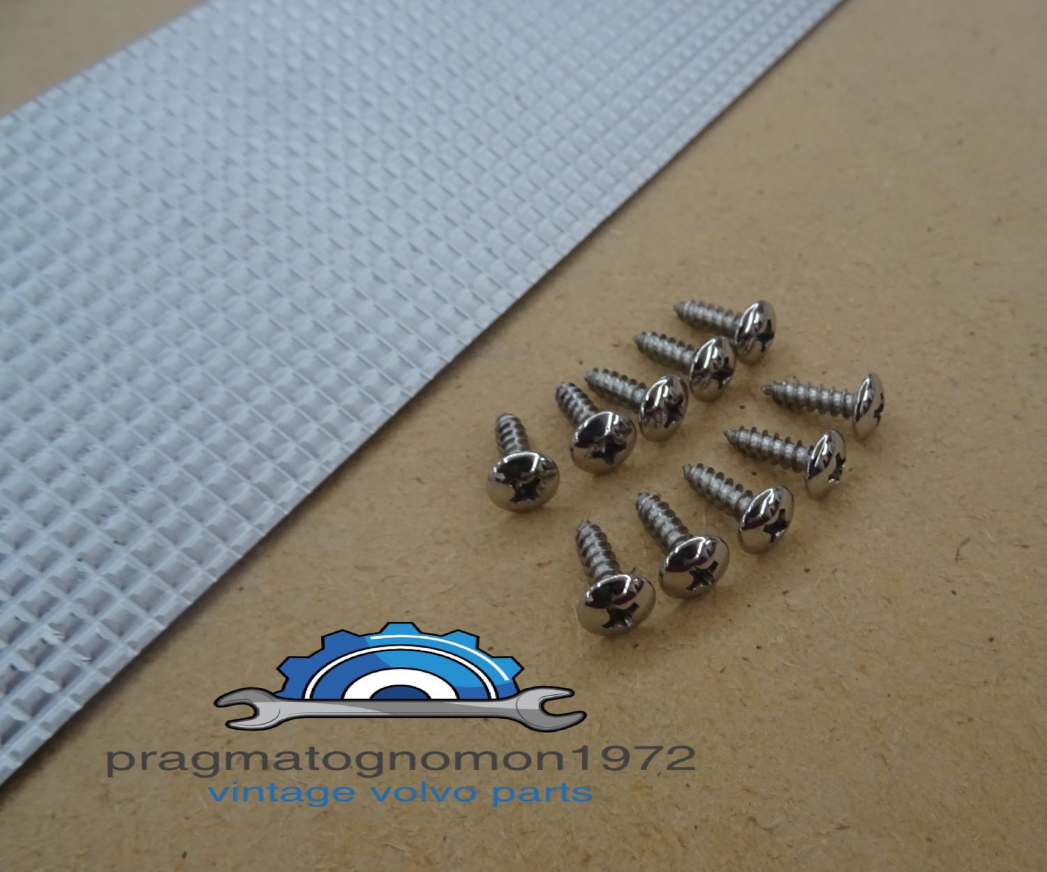VOLVO P1800 DOOR SILL PLATE STAINLESS SCREW SET MIRROR FINISH 10pcs