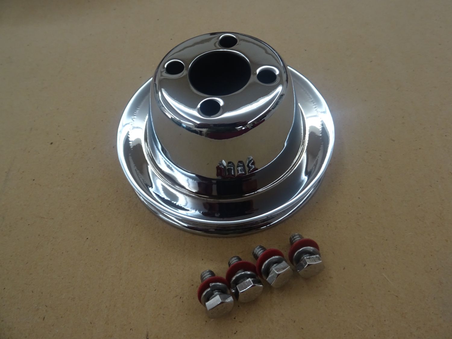 VOLVO B18 BELT PULLEY WATER PUMP CHROME PLATED #1