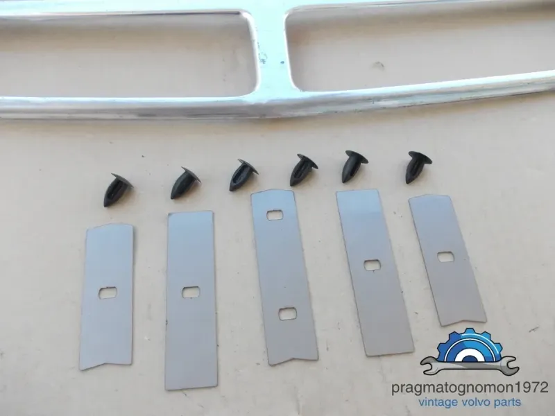 VOLVO AMAZON 121 122 AIR INTAKE GRILL INSTALLATION SET STAINLESS STEEL set