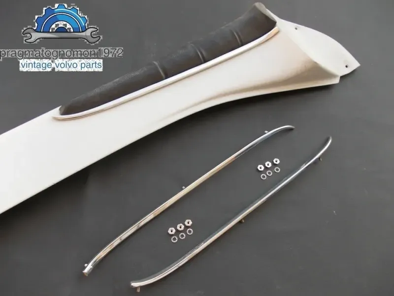 VOLVO AMAZON 121 122 EARLY DOOR PANEL TRIM SET STAINLESS STEEL MIRROR FINISH