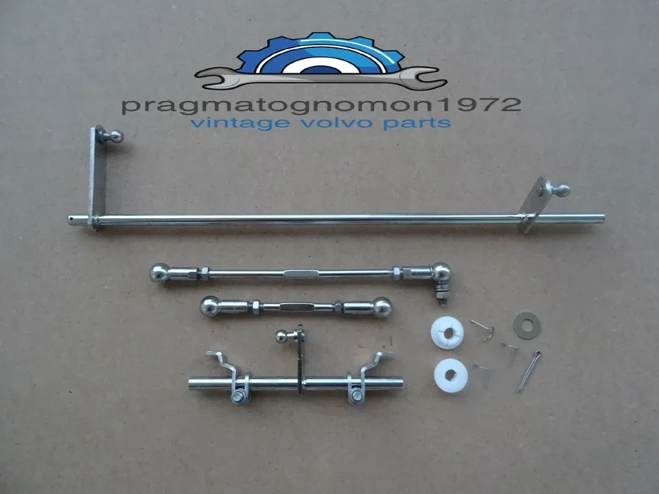 VOLVO AMAZON 123 GT P1800 SU HS6 CARB LINKAGE SET STAINLESS STEEL MIRROR FINISH