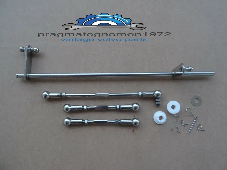 VOLVO AMAZON 121 122 P1800 SU HIF 6 CARB LINKAGE SET STAINLESS STEEL MIRROR FINISH