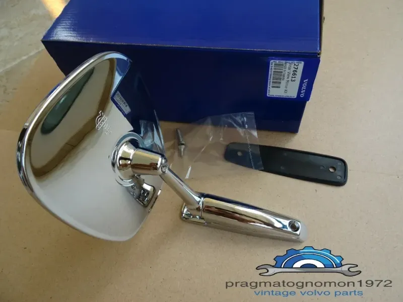 VOLVO 276613 P1800 P1800ES 140 121 122 DOOR MIRROR (with angle spacer included).