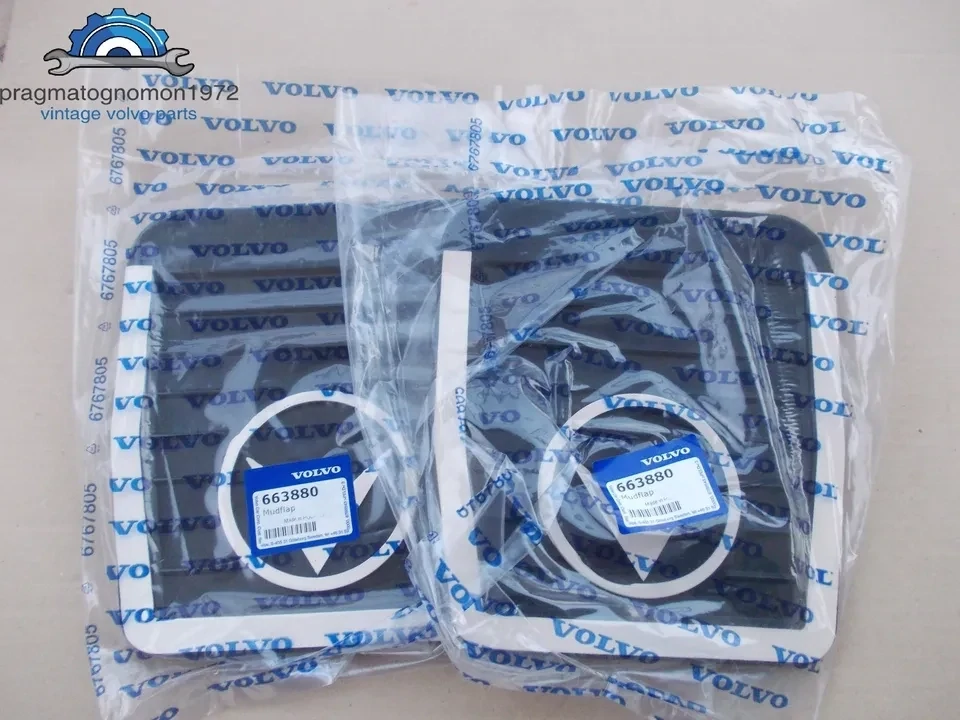 VOLVO 663880 P1800 REAR MUDFLAP SET NEW GENUINE VOLVO