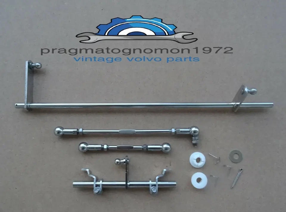 VOLVO 144 142 140 1967-1970 SU HS6 TWIN CARB LINKAGE SET STAINLESS STEEL