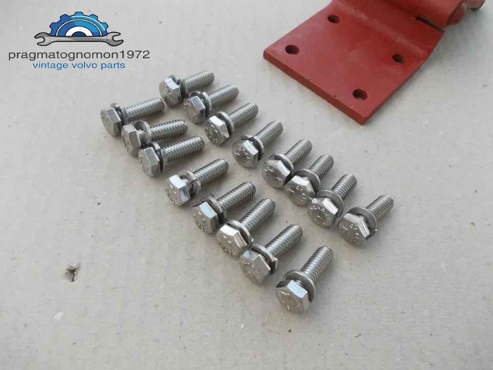 VOLVO AMAZON 121 122 FRONT DOORS INSTALLATION BOLT SET STAINLESS STEEL 16pcs
