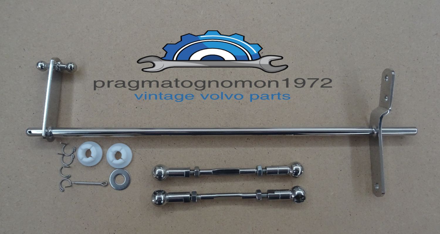 VOLVO 140 142 144  1973 1974 UPGRADE TO TWIN CARB LINKAGE SET STAINLESS STEEL