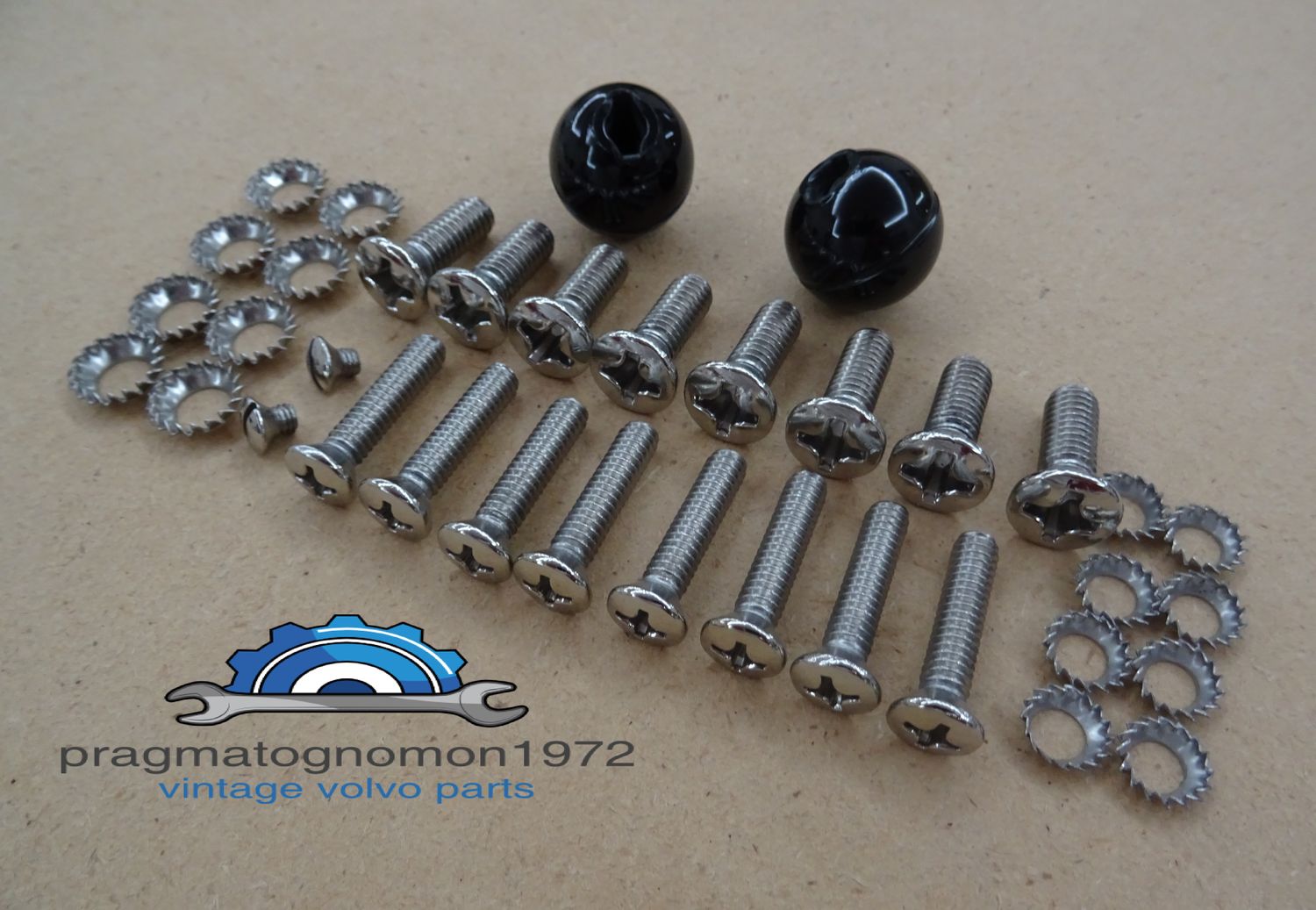 VOLVO AMAZON RECARO RECLINING SEATS SCREWS and KNOBS SET
