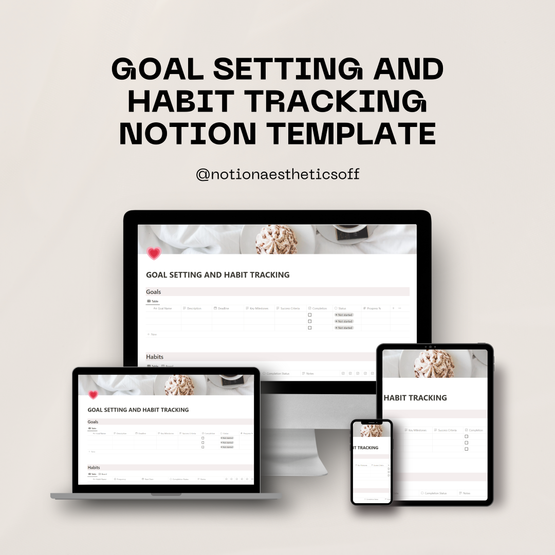 Goal Setting and Habit Tracking Notion Template