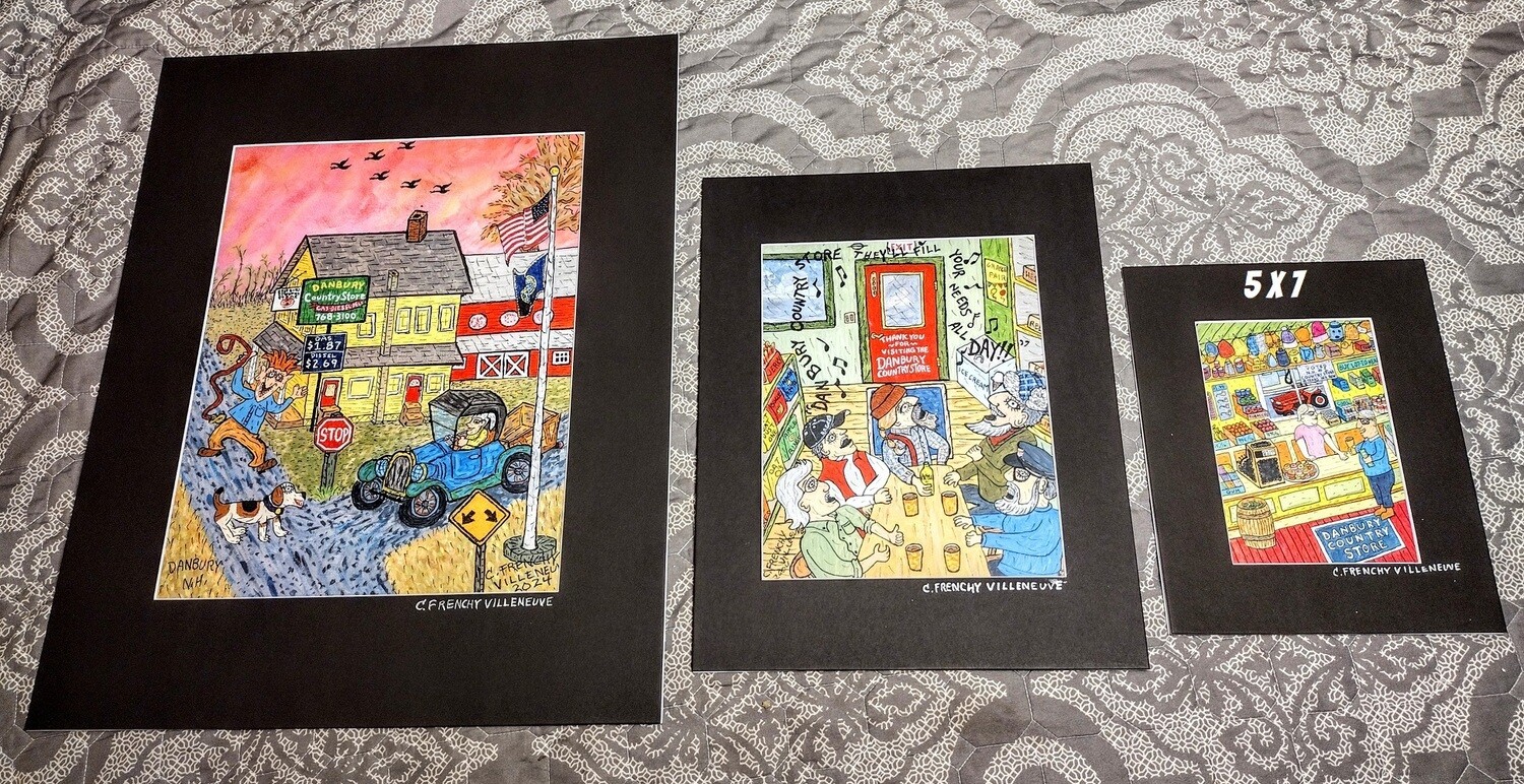 5x7 Art Print with Black Mat signed by Frenchy the Painter - 76 Paintings to choose from! 8 NEW CHOICES!