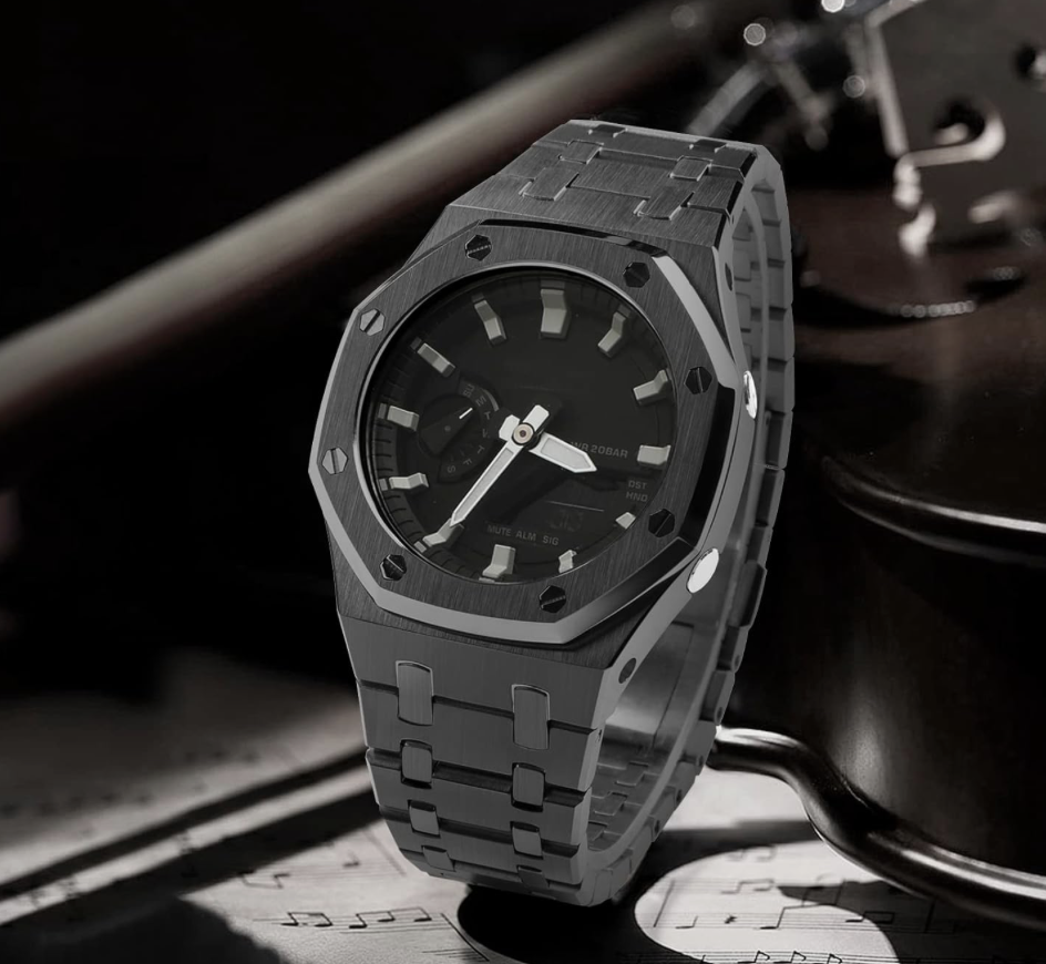G Shock GA2100 Casioak Black Metal