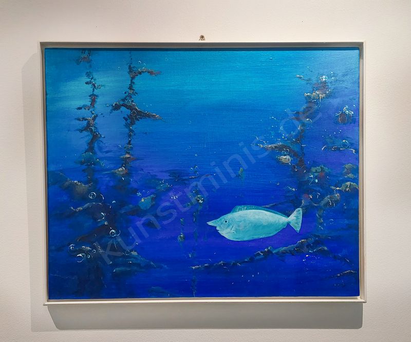 Originalarbeit "Nasenfisch II", Acryl, 50 x 40 cm, gerahmt