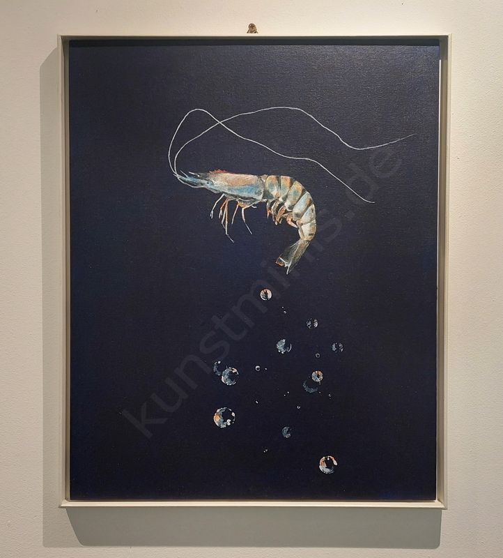 Originalarbeit "Shrimp", Acryl, 40 x 50 cm, gerahmt