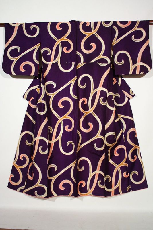 Antico Kimono Meisen in seta. Giappone periodo Showa