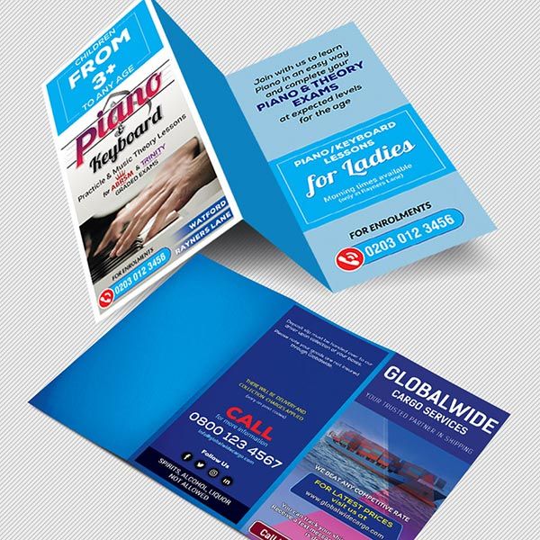 A5 1/3  Folded Leaflets