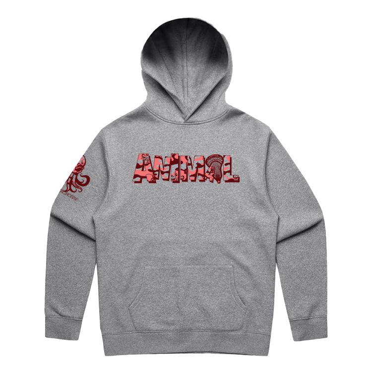 Animal Lacrosse Red Camo Three Youth Hoodie