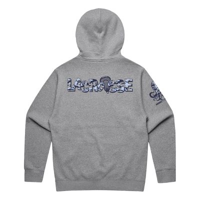 Animal Lacrosse Blue Camo Three Adult Hoodie