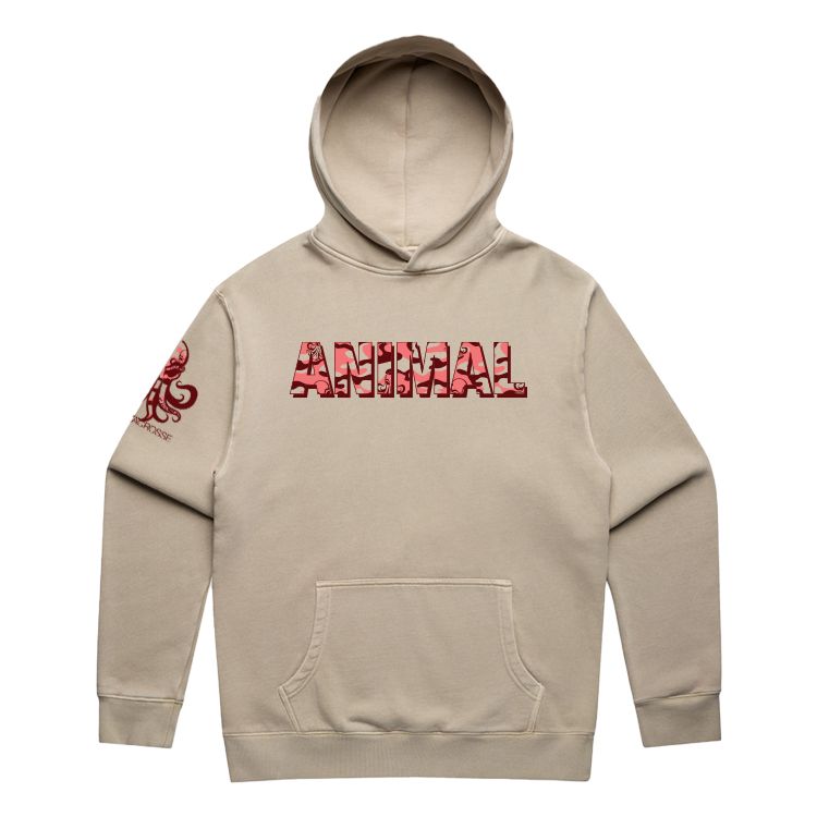 Animal Lacrosse Red Camo Two Adult Hoodie