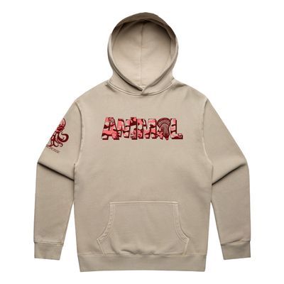 Animal Lacrosse Red Camo Three Adult Hoodie