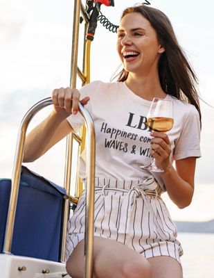 LBI HAPPINESS COMES IN WAVES &amp; WINE