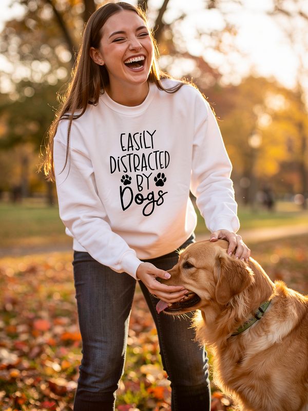 EASILY DISTRACTED BY DOGS