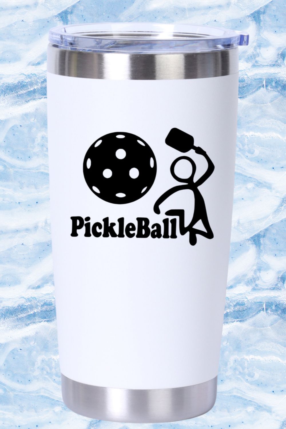 PICKLEBALL 20 Oz TUMBLER with STICK PERSON